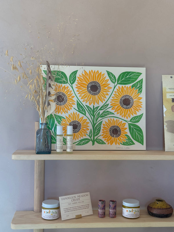 Garden Series: Sunflower Risograph Art Print