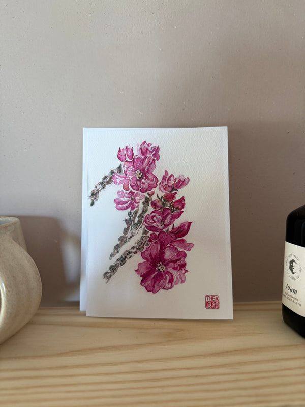 Blooming Cholla Cactus Card