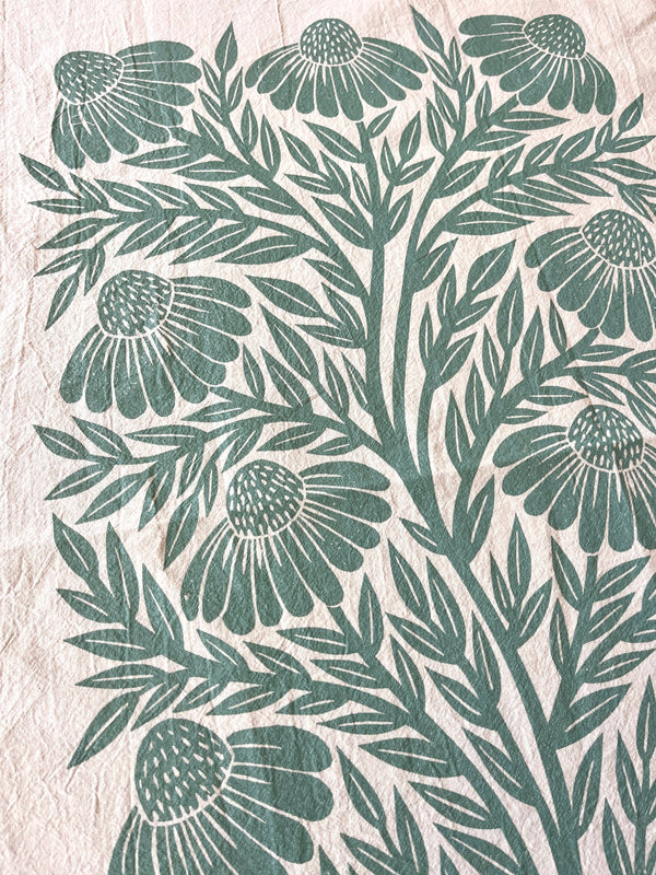 Echinacea Tea Towel