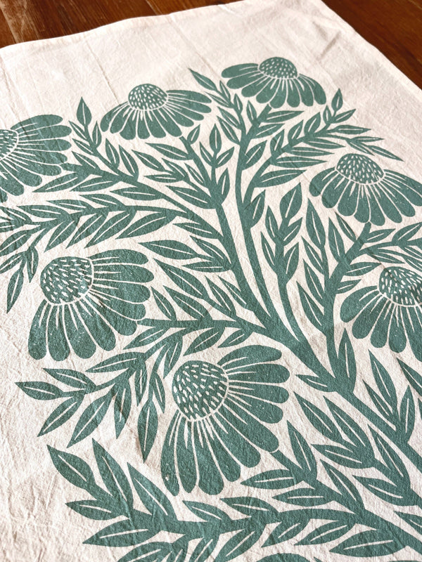 Echinacea Tea Towel