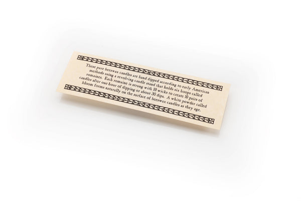 Beeswax taper candles